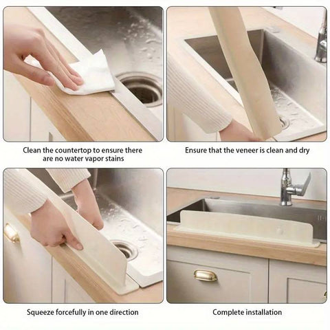 Silicone Sink Splash Guard with Suction Cup