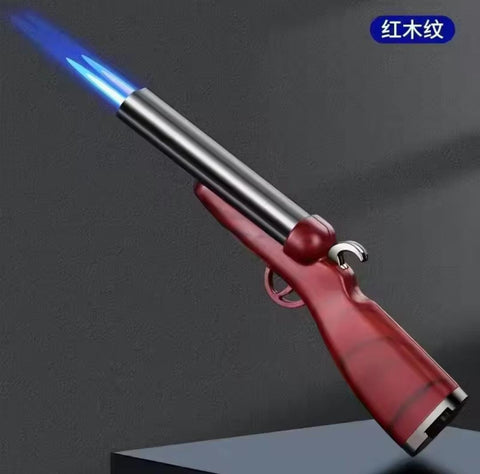 Double Barrel Rifle Jet Flame Lighter – Powerful Dual Flame Design