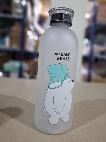'We Bare Bears' Frosted Plastic Water Bottle