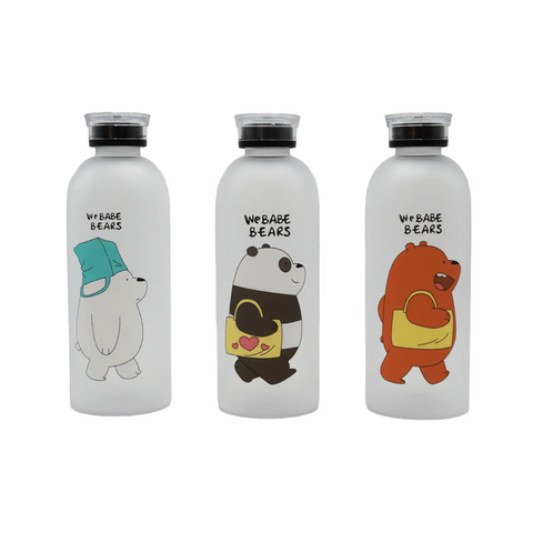 'We Bare Bears' Frosted Plastic Water Bottle