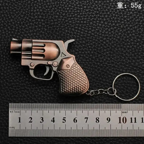 Mini Keychain Gun Lighter – Windproof Refillable Butane Lighter
