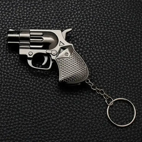 Mini Keychain Gun Lighter – Windproof Refillable Butane Lighter