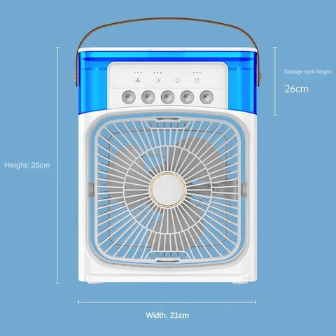 Portable Air Cooling Fan With Mist Spray