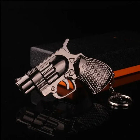 Mini Keychain Gun Lighter – Windproof Refillable Butane Lighter