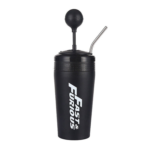 Fast and Furious 10 - Tumbler Style Tumblers with Straw and Lid, 304 Stainless Steel F10 Rocker Tumbler for Movie Fans, 500ml Water Bottle (Black)