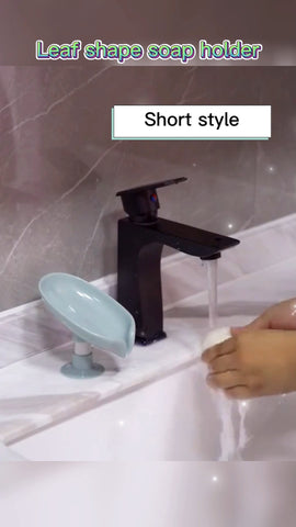 Newstyle Leaf Shape Soap Box Drain Soap Holder Box Bathroom Shower Soap Holder Dish Storage Plate Tray Bathroom Supplies Bathroom Gadget