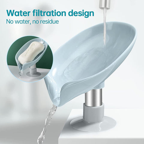 Newstyle Leaf Shape Soap Box Drain Soap Holder Box Bathroom Shower Soap Holder Dish Storage Plate Tray Bathroom Supplies Bathroom Gadget
