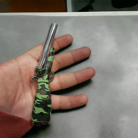 Double Barrel Rifle Jet Flame Lighter – Powerful Dual Flame Design