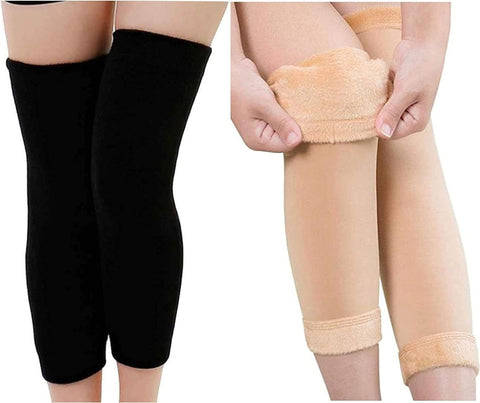 Leg Warmer,Warm Wool Knee High Winter For Men & Women High Quality Fleece Inside - Leg Warmer Warm Knee Brace Pad - 1 Pair Men Women Knee Brace - Leg Warmers For Men