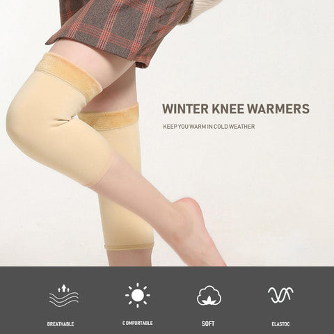 Leg Warmer,Warm Wool Knee High Winter For Men & Women High Quality Fleece Inside - Leg Warmer Warm Knee Brace Pad - 1 Pair Men Women Knee Brace - Leg Warmers For Men
