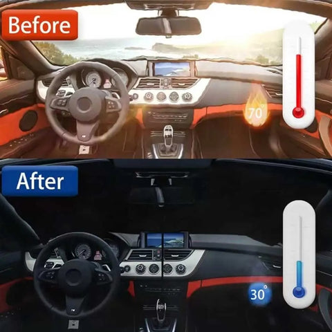 Car Umbrella Sun Shade Cover for Windshield UV Reflecting Foldable Front Car Sunshade Umbrella Easy Kitchen
