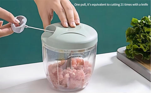 Manual Chopper / Speedy Chopper / Hand Chopper / Manual Chopper / Hand Cutter / Food Processor / 900ML with 5 Blades