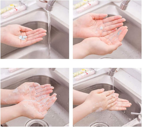Portable Mini Body Washing Bath Test Tube Confetti Foaming Flower One time Paper Soap Slice