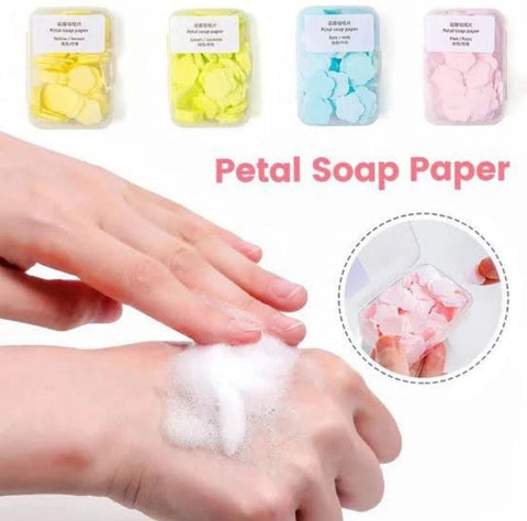 Portable Mini Body Washing Bath Test Tube Confetti Foaming Flower One time Paper Soap Slice
