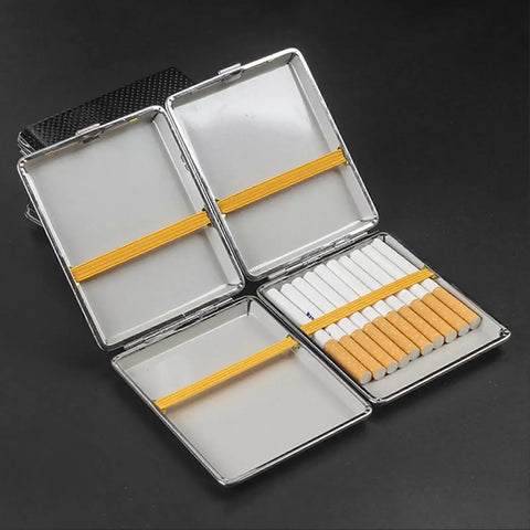 Slim Cigarette Case with Inbuilt Refillable Lighter – Focus JD-YH003
